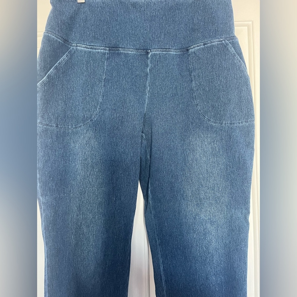 QVC Women With Control Fringed Ankle Jeans. Size L NWOT Run large fit like XL - Picture 2 of 6